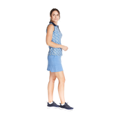 Alternate View 1 of Sleeveless Mosaic Print Polo Shirt